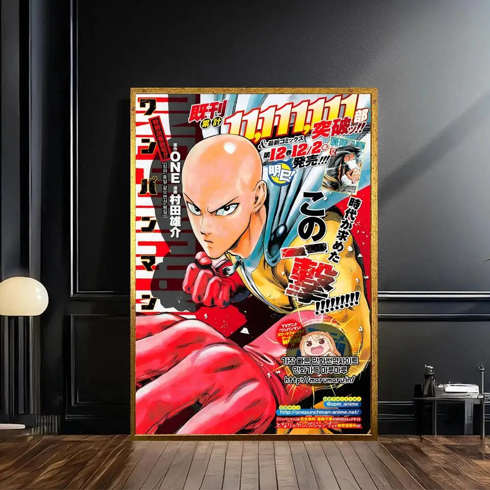 Anime One-Punch Man Poster Self-adhesive Waterproof Paper Sticker Coffee House Bar Room Wall Decor - view 6