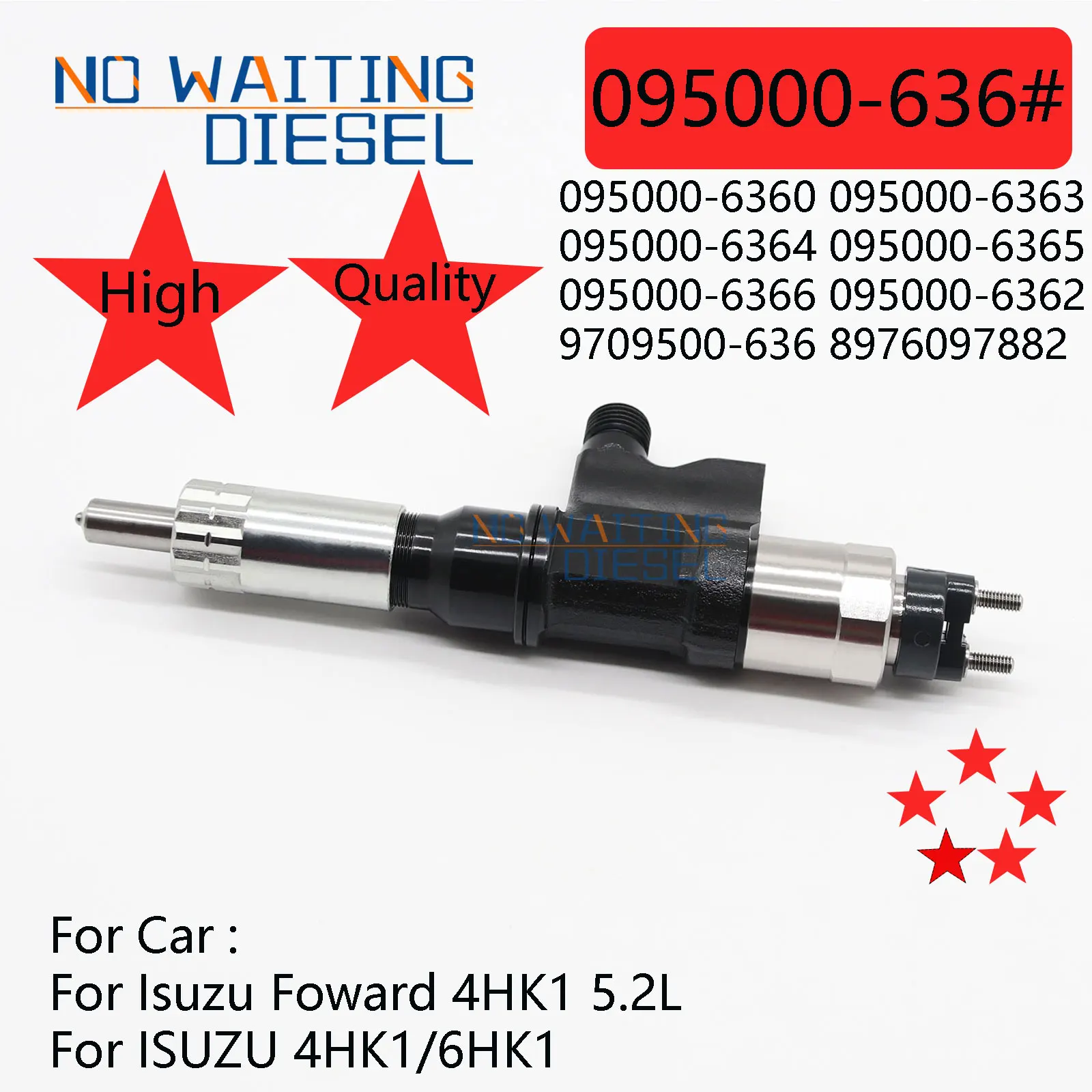 095000-6366 095000-6362 9709500-636 Fuel Injection Assembly 8-97609788-3 For ISUZU 4HK1/6HK1 0950006360 0950006363