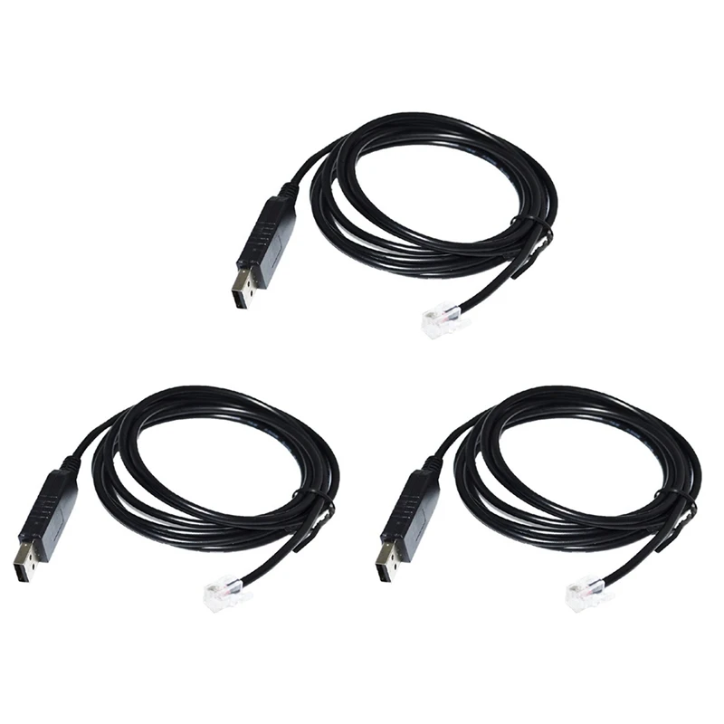 

3X USB To Rj11 Rj12 6P4C Adapter Serial Control Cable EQMOD Cable For Az-Gti Mount Connect For Hand Control Cable,1.8M