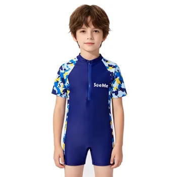 Girls' Pink Striped One-Piece Swimsuit | Short-Sleeve Zipper Rash Guard 6 Girls Pink Sporty Striped One Piece Swimwear Summer Short Sleeve Zipper Rash Guard Kids Quick Dry Bathing Suit for Beach 6