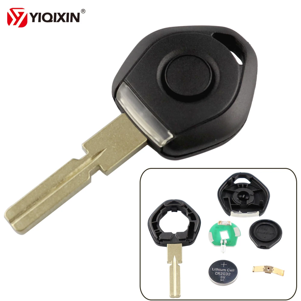 

YIQIXIN Old Style Key For Bmw 3 5 7 Z3 E36 E34 E38 E39 Transponder Key Shell Remote Car Key Case 4 Track HU58 With LED Light