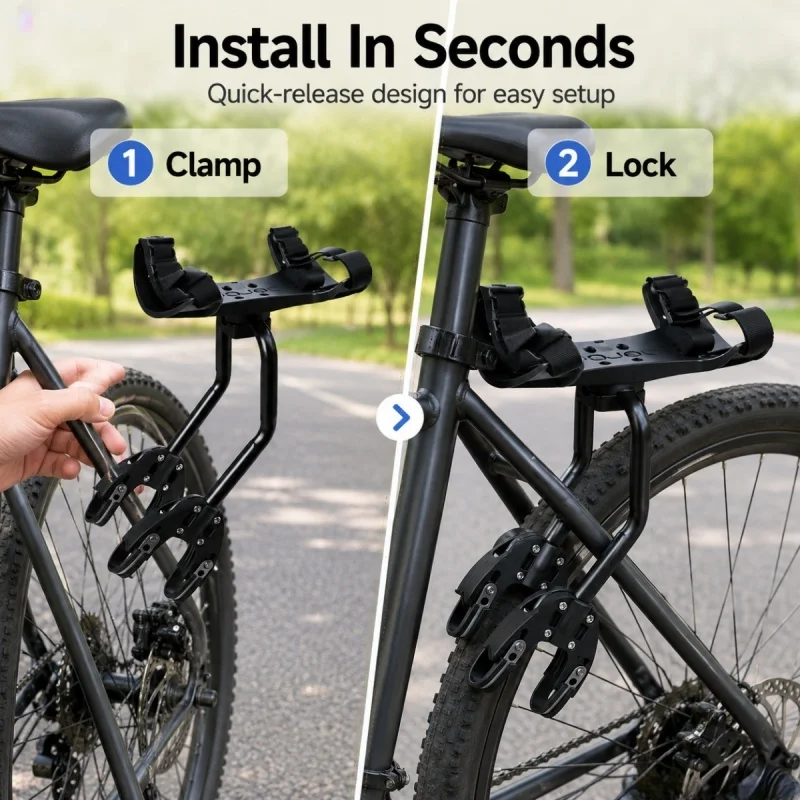 

Adjustable Quick Release Bike Rear Rack Heavy Duty Bicycle Cargo Carrier Luggage Shelf Cycling Accessories Aluminum Alloy Bike