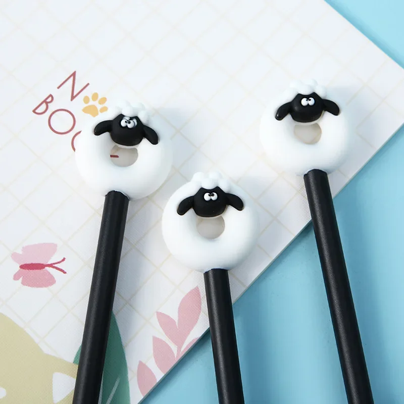 

36PCS Lamb Doll Modeling Student Gel Pen Cute Penholder Writing Implement Office Writing Stationery Kawaii School Supplies