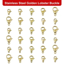 Golden Silver Stainless Steel Lobster Clasp Connecting Clasp For Bracelet Necklace Connector DIY Jewelry Accessories Making