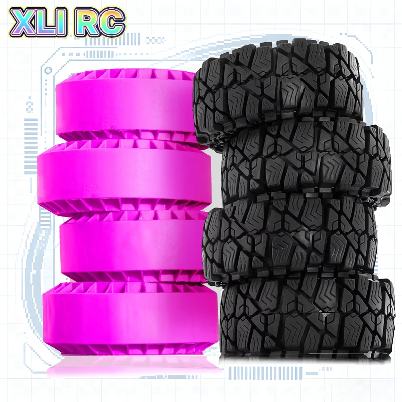 4pcs Silicone Rubber Insert 1.9 Crawler Tires  for 1/10 RC Crawler TRX4 SCX10 90046 SCX10 III AXI03007 Tamiya CC01 D90 D110