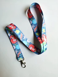 New 1 pcs Disney Princess Ariel  Lanyards Keys Neck Strap For Card Badge Key Chain Lanyard Key Holder DIY Hang Rope Keyrings