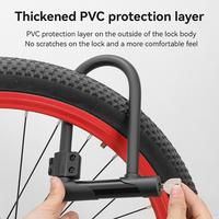 Ulock Bicycle Lock U Shape Combination U Lock With Bracket Sturdy Anti-Theft Bicycle Lock Convenient Bracket Secure U Locks For