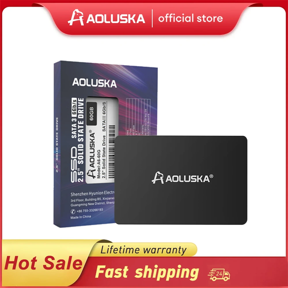 AOLUSKA 1 تيرا بايت SSD 2.5 SATA 3 SSD 512GB 256GB القرص الصلب 128GB SATA3 محرك الحالة الصلبة 1 تيرا بايت 256 جيجابايت 512 جيجابايت HD للكمبيوتر المحمول سطح المكتب