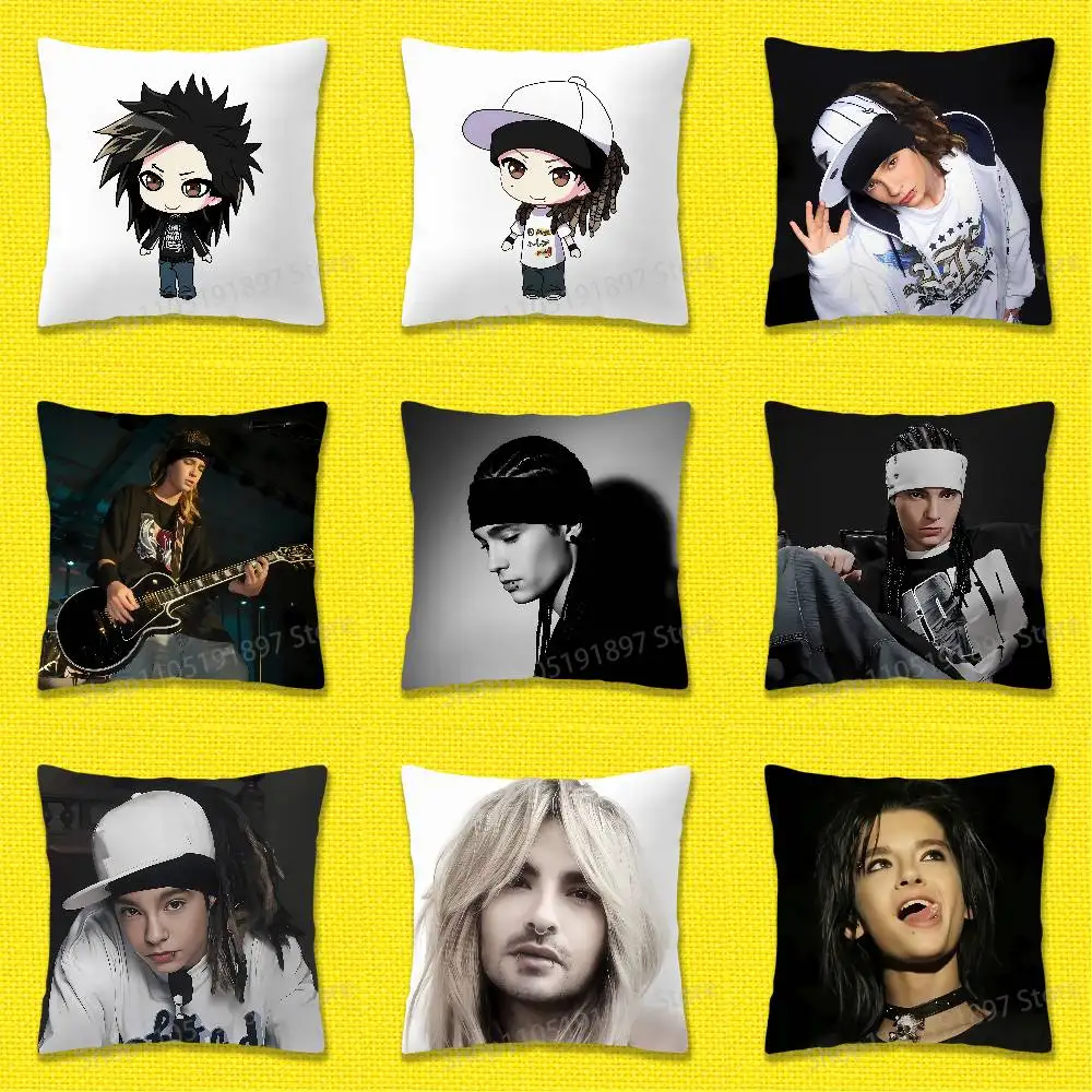 

T-Tokio Hotel Tom Bill K-Kaulitz Throw Pillow Case For 55x55cm 40x40cm 45x45cm 50x50cm 30x30cm Square Office Pillowship Cover