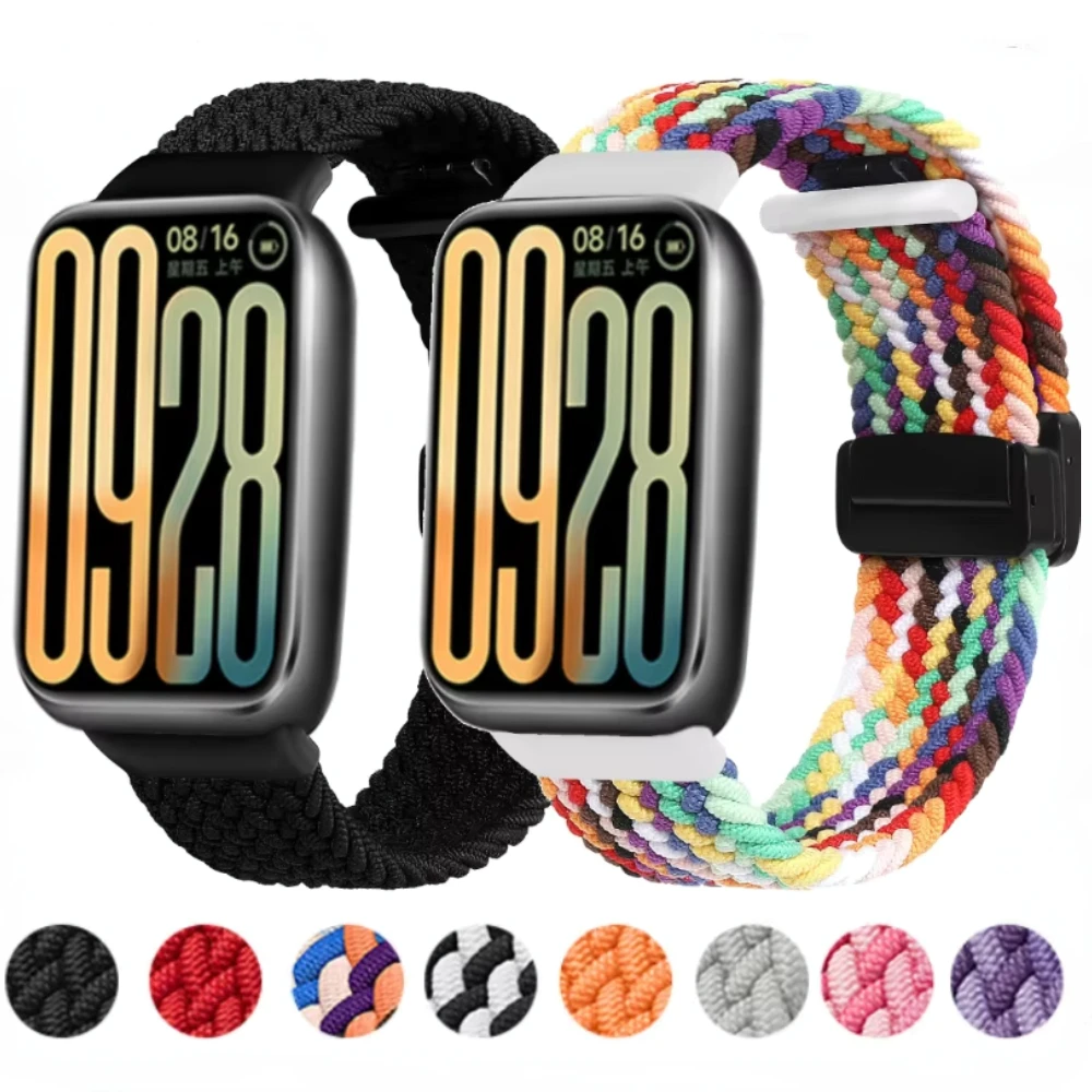 Xiaomi Mi Band 9 8 Pro 용 스포츠 나일론 스트랩 Redmi Watch 4 5 교체 가능