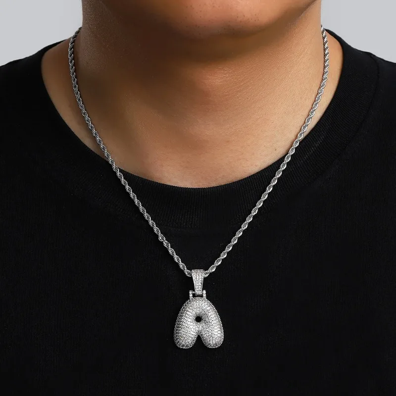 

Hip Hop 26 Letters Pendant Necklace Trendy Chunky Alphabet Chain Unisex Gift for Men Women Streetwear Jewelry