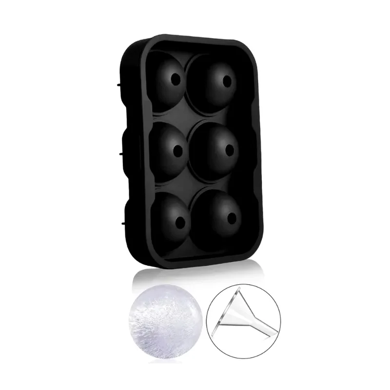 6-Grid round & Square Ice Cube Mold Ball Ice Maker for Whiskey Cocktails Homemade Beverage Chiller Home Bar Accessory 2026 1Pcs