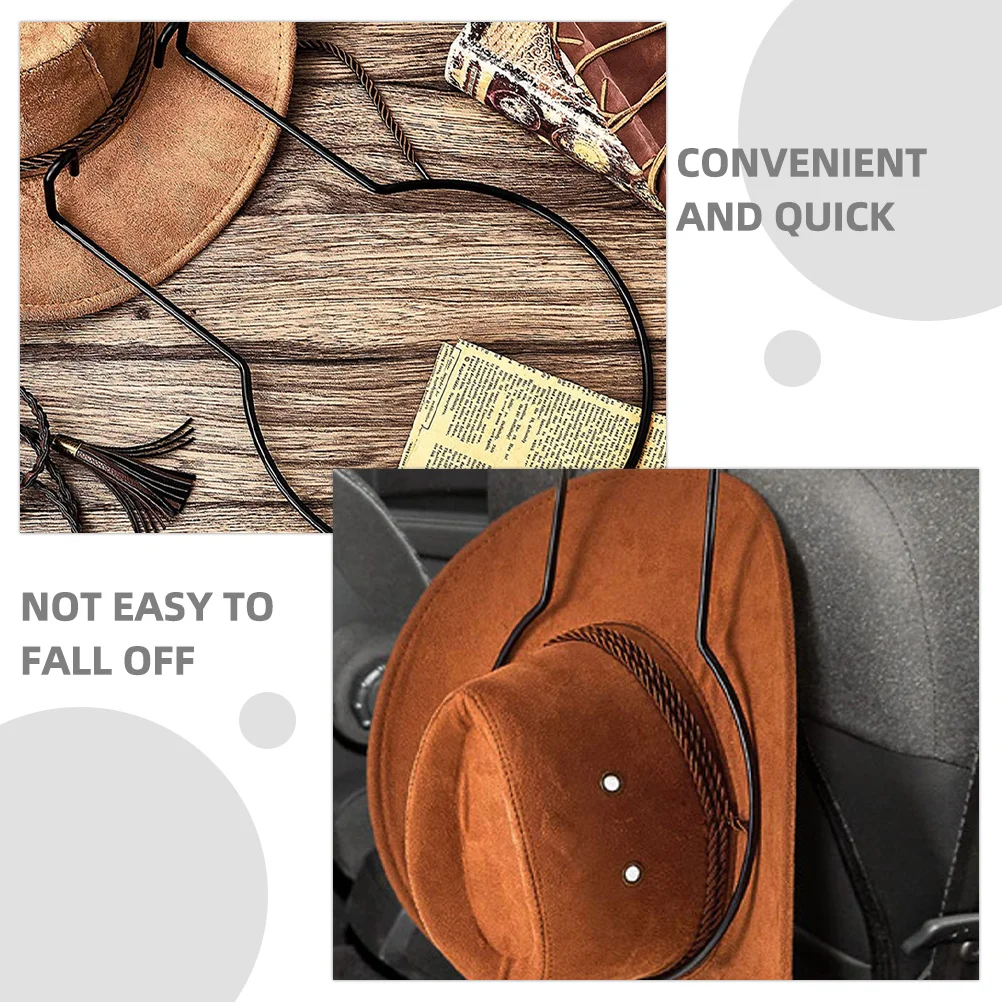 

2Pcs Car Hat Organizer No Installation Required Secure Fit for All Car Types Hat Rack for Pickup Truck Interior Use