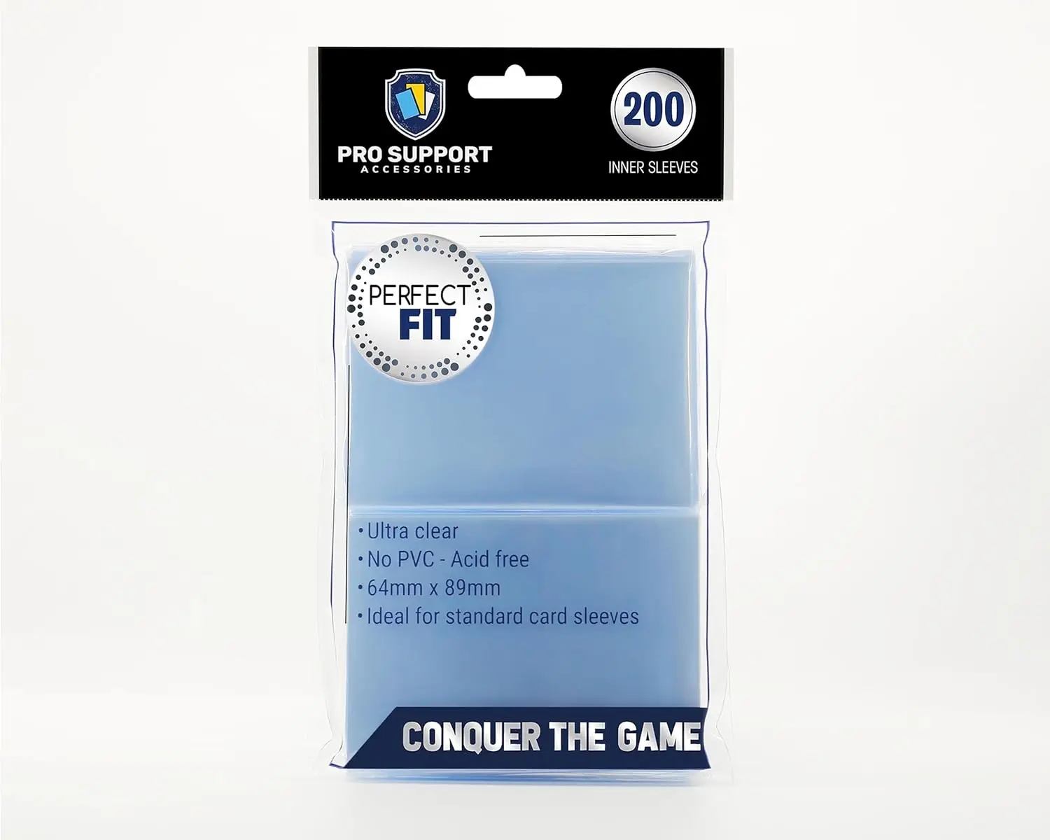 

200 Premium Ultra Clear Sleeves, Perfect Fit for Double Sleeving Standard Trading Cards