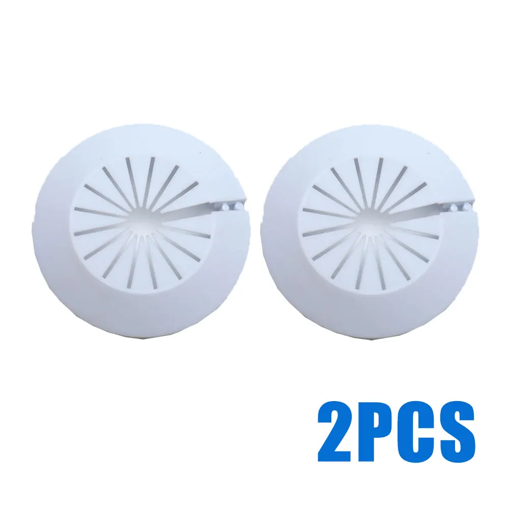 2pcs Plastic Wall Hole Duct Cover Shower Faucet Angle Valve Pipe Plug Decoration Cover Snap-on Plate Kitchen Faucet Accessories
