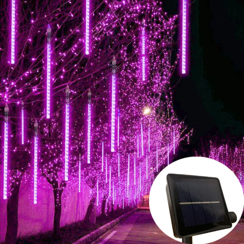 

Holiday Garland Lamp Landscape Lighting 1/2/3Sets Solar LED Meteor Shower Light String Wedding Party Garden Summer Tree Decor