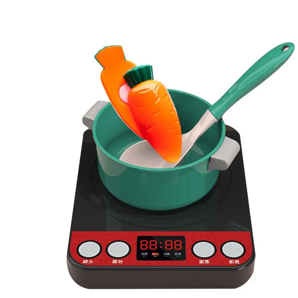 Fingir jogar acessórios de cozinha conjunto iluminação simulação de plástico cozinhar brinquedos mini fingir comida cozinha crianças brinquedos