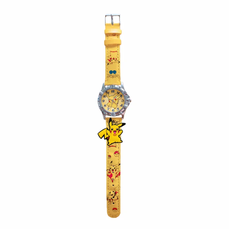 Pokemon Pocket Monster Pikachu Anime Uhr Cartoon Quarz Armbanduhren für Jungen Mädchen Stilvolle Accessoires Kinder Geburtstagsgeschenke