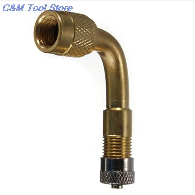 1pc Auto Car Motorcycle Brass Tire Tyre Valve Adapter 90 Degree Angle Mountain Bike Bicycle Wheel Tyre Tire Valve Extension Rod