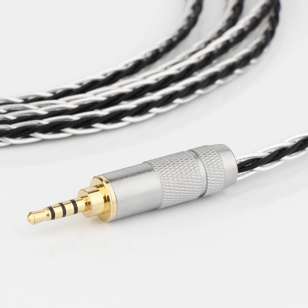 Meze 99 Classics NEO NOIR Kabel Earphone yang Ditingkatkan 8 Core OCC Kabel Keseimbangan Berlapis Perak |   Kompatibel dengan 2.5/3.5/4.4/6.35mm