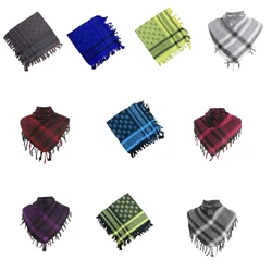 Skull Pattern Arab Keffiyeh Shemagh Square Scarf Lightweight Neck Warmer Cover Desert Scarves Shawl Headwrap for Camping