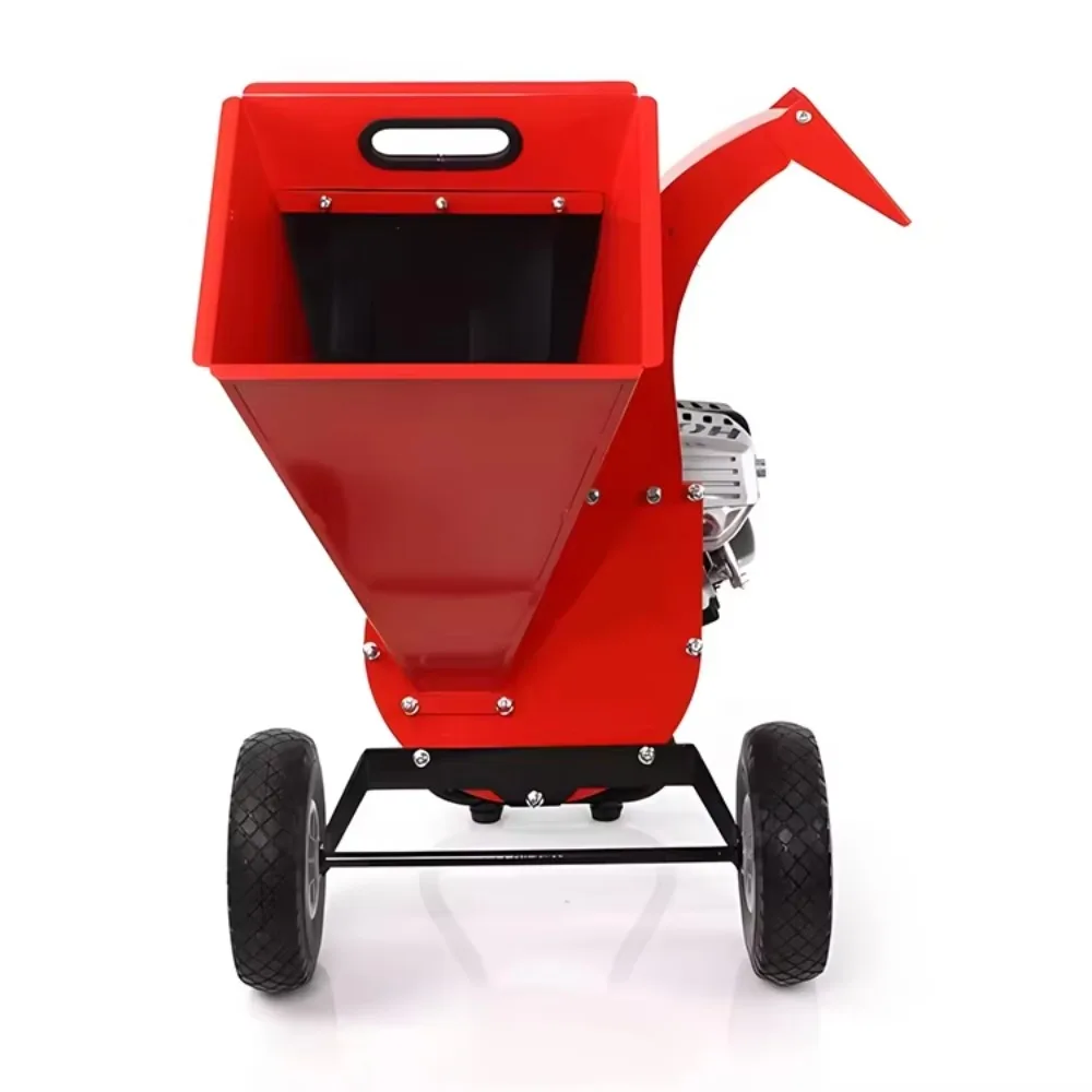 Gas-Powered Wood Chipper Shredder, Portable Garden Waste Processor with Durable Metal Build, Efficient for Branch/Leaf Shredding