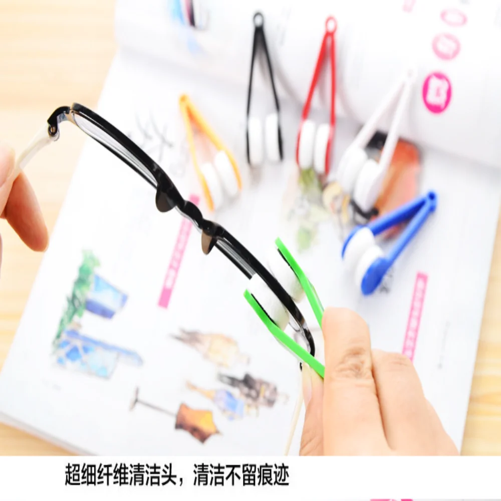 Portable Eyeglass Cleaner Microfiber Clip Mini Brush Tool Handheld Glasses Scrubber Compact Eye Wear Wipe Daily Maintenance Kit - view 5