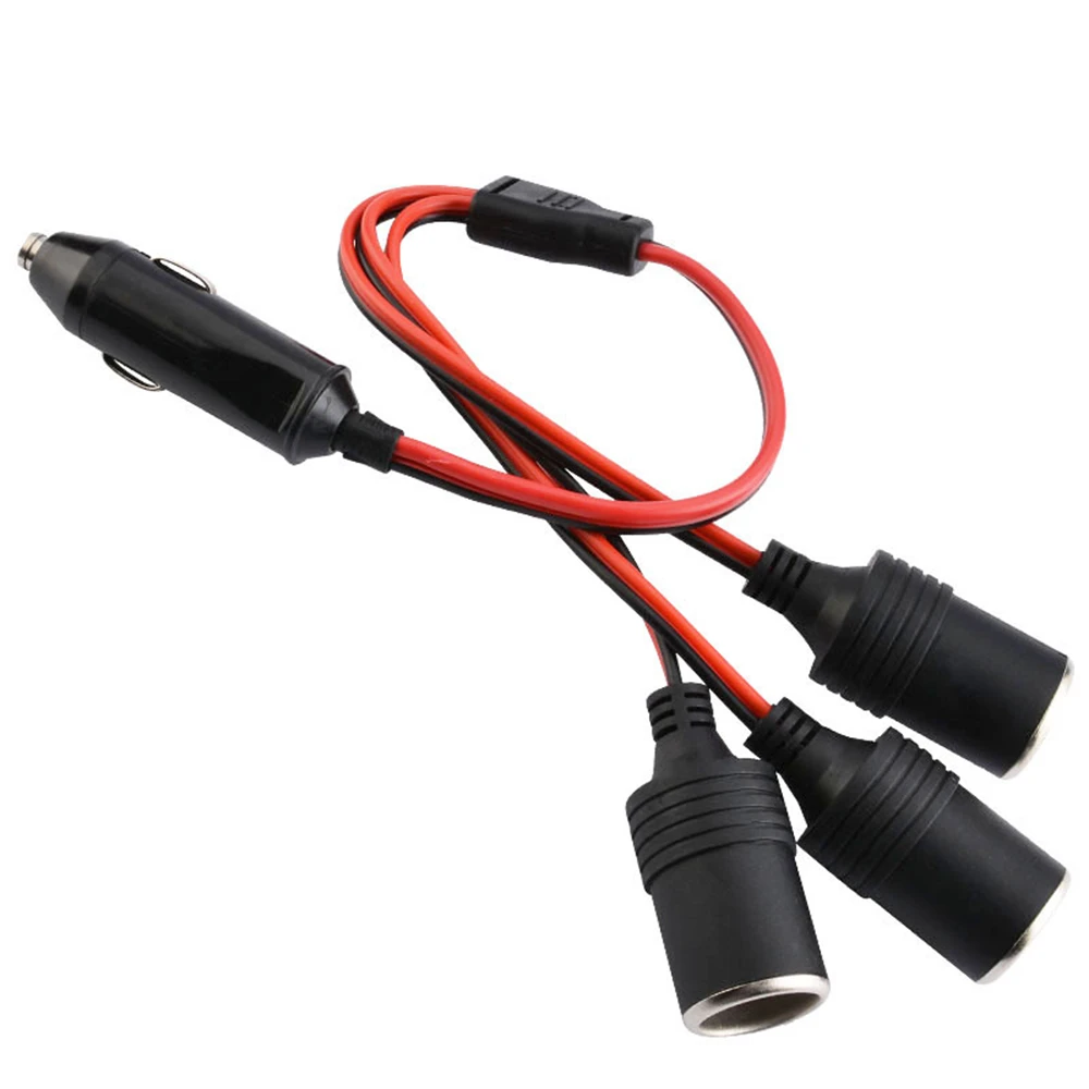 ​120W 3 Ways Triple Car Cigarette Lighter Splitter Female Socket Plug Power Adapter Connector Input 12V 24V Output 12V 10A