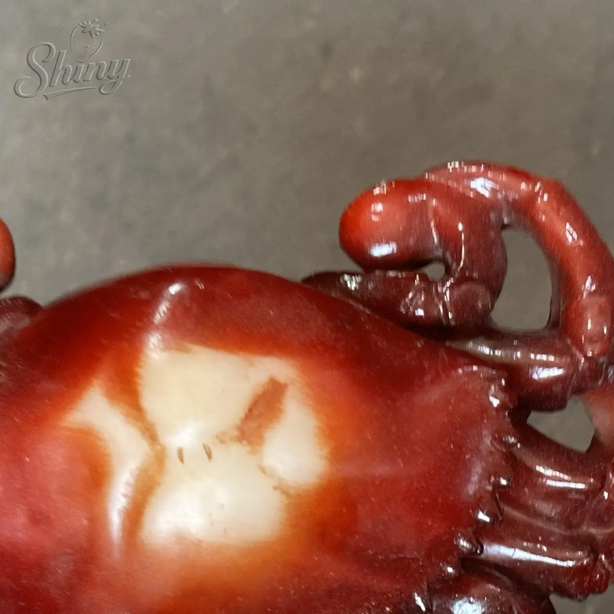 Chinese Shoushan Stone Carving Crab Sculpture Garden Living Room Decoration