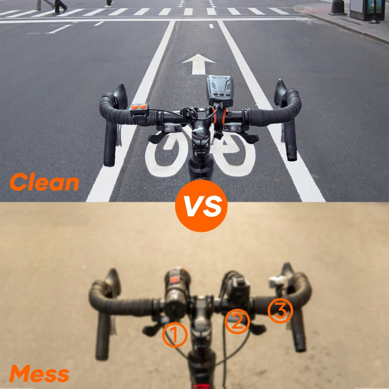 1080P Cycling Camera 30FPS telecamera per bicicletta fotocamera per moto antipioggia con torcia a LED batteria integrata per clacson per bici per esterno