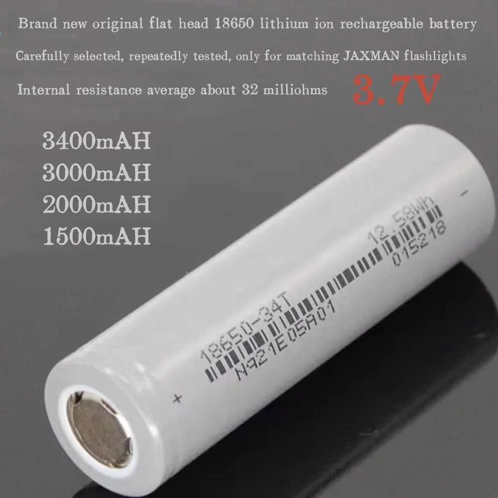 2024 new original 18650 3400-1500Ah 20A discharge 3.7V for Samsung/Panasonic/LG/Sony lithium-ion rechargeable batteries