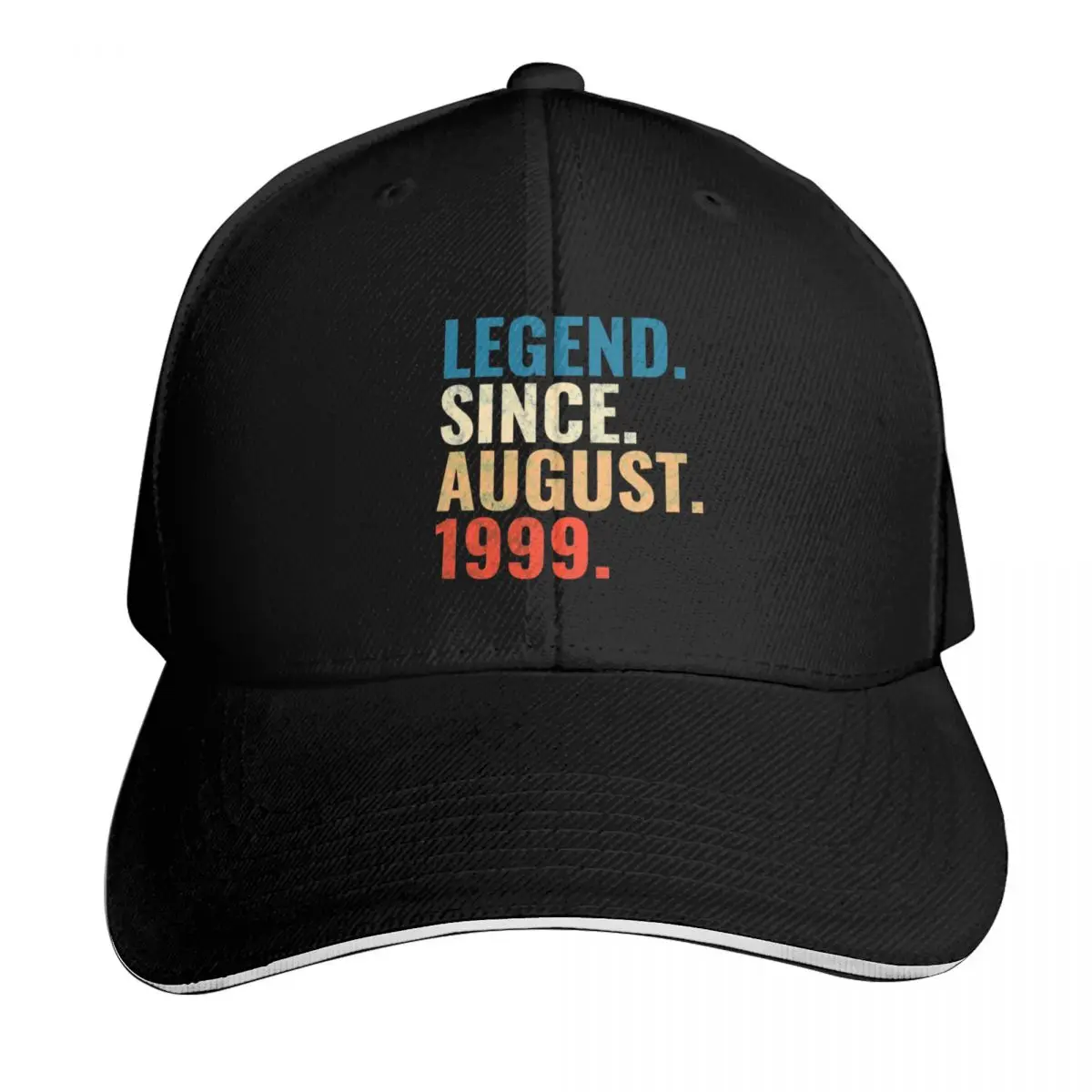 Legend Since August 1999 Retro Vintage Baseball Cap Quick Dry Performance Cotton Twill Breathable Contrast Two Tone Brim