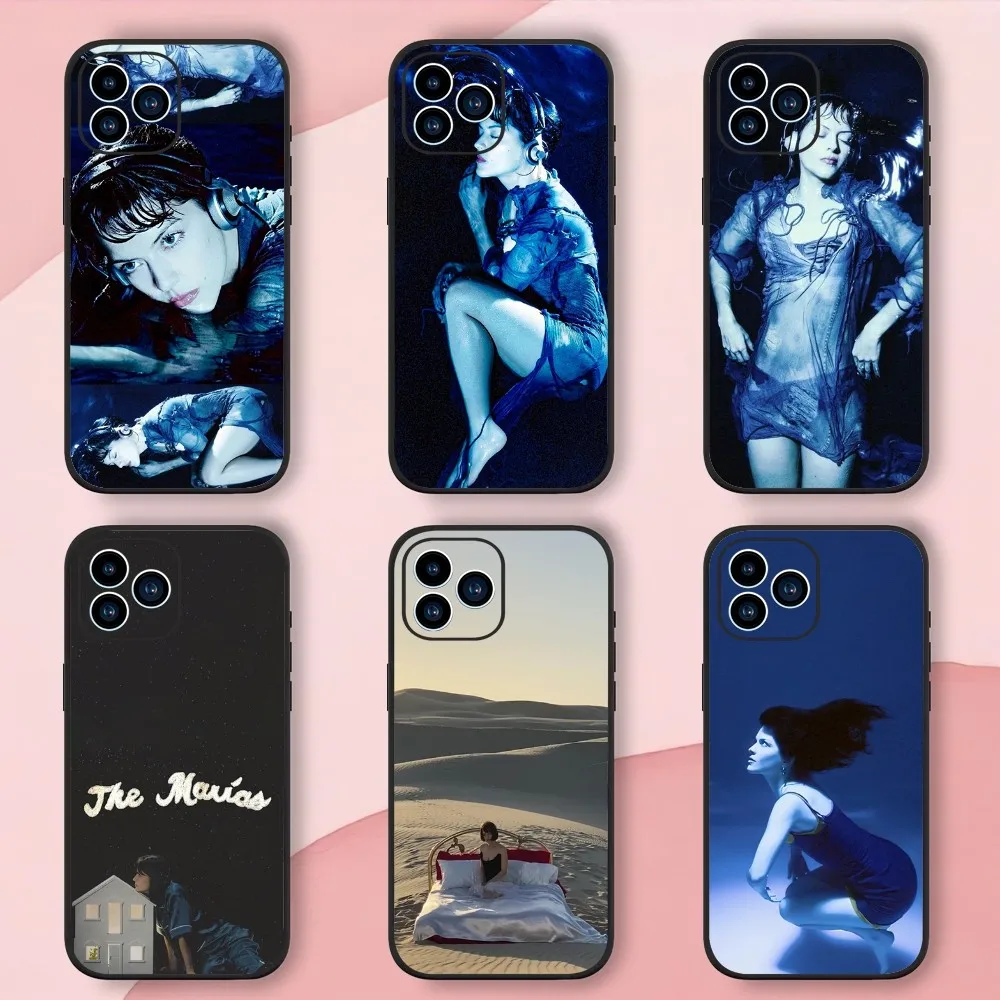

Singer The Marias Phone Case iphone13 12 11 14 15 Pro Max XS Max XR X 14 15Plus Black Silicone Soft Cover