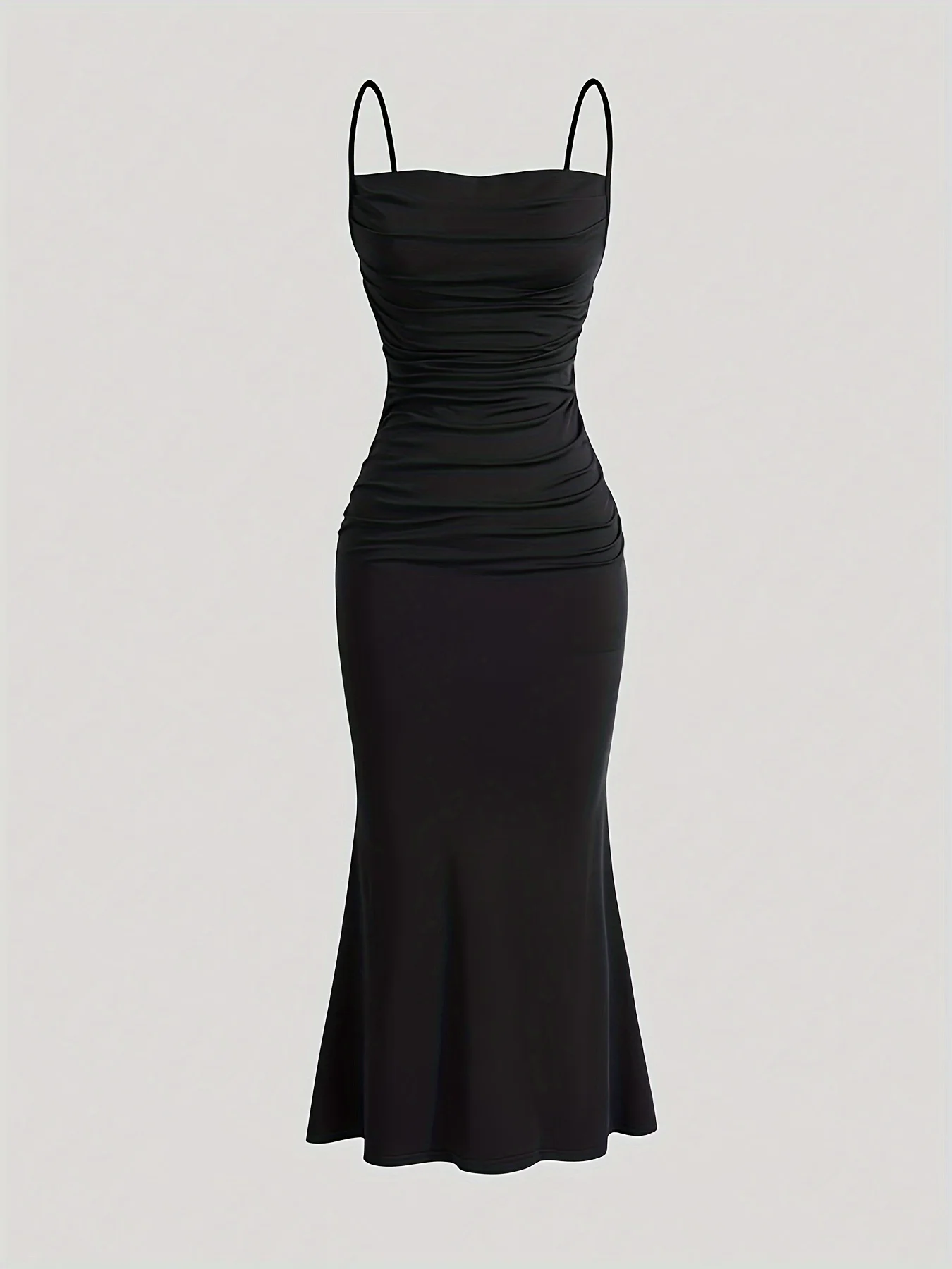 ชุดเดรสสายเดี่ยวสีทึบของผู้หญิง ชุดเดรสแขนกุดที่หรูหราสำหรับงานปาร์ตี้ช่วงเย็นในโอกาสที่เป็นทางการ ชุดเดรสฤดูร้อนสำหรับสุภาพสตรี