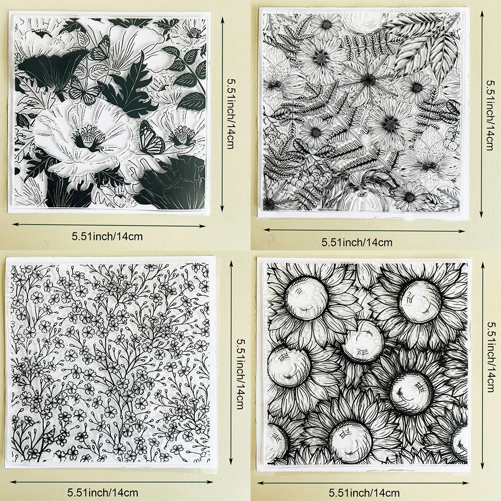 

Full page Flower Leaves/Clear Stamps/Seal For DIY Scrapbooking Card Making Album Decorative Seal Craft