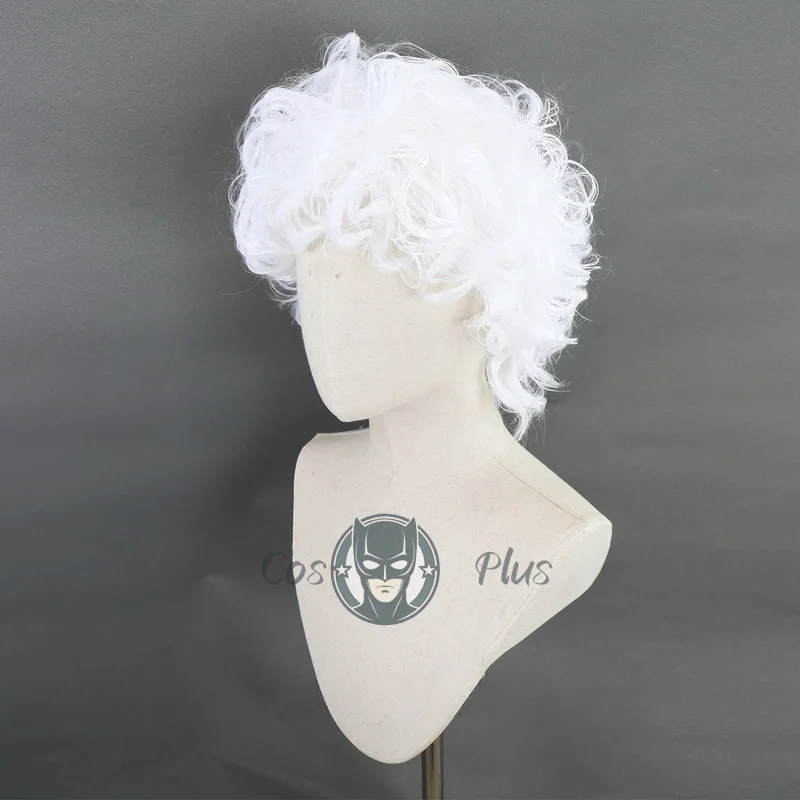 لعبة Hades II Hypnos شعر مستعار تأثيري فضي-أبيض مجعد الشعر بيروكات صناعية للرجال النساء Nyx Chird Thanatos عيد الميلاد غطاء شعر مستعار مجاني