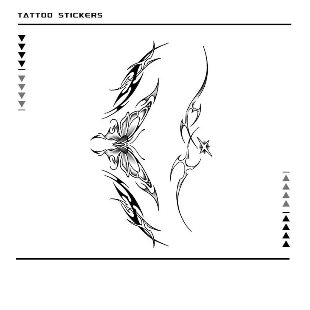 Waterproof Temporary Tattoo Stickers Long-lasting Heart Pattern Punk Tattoo Stickers Sweat-proof Personalized