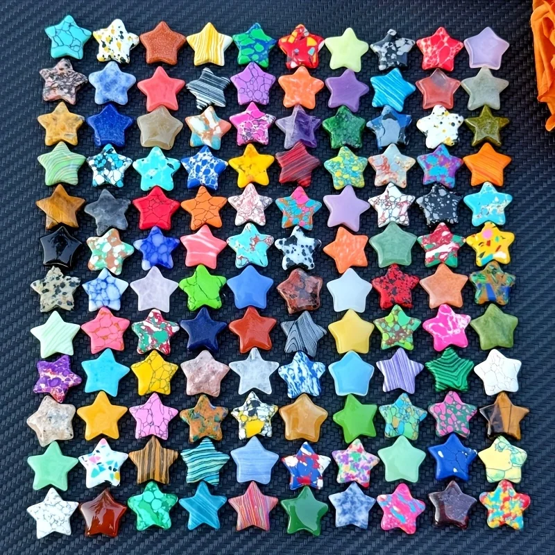 5/10/20pcs Crystal Star Shape Mineral Specimen, Natural Stone, Amethyst Rose Quartz, Gemstone, Agate, Home Decoration