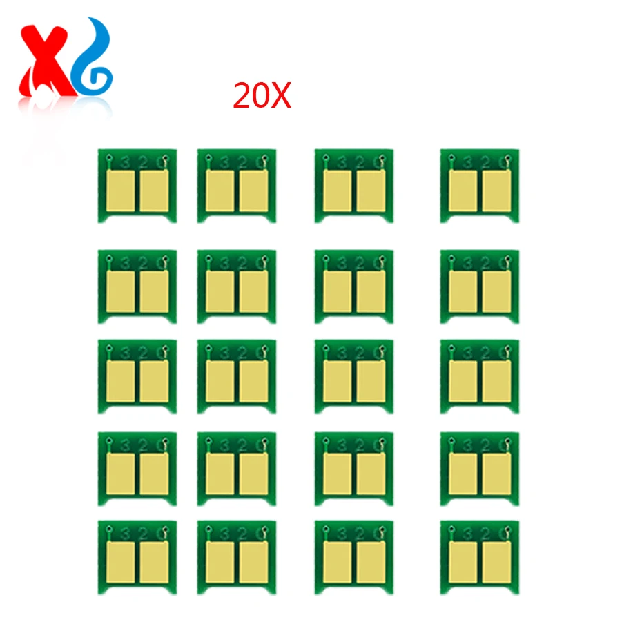 20 piezas 128A CE320A CE321A CE322A CE323A Chi de tóner para HP CM1415 CP1525 CP1525n CP1526 1527 1528 1417 1418 Chip de descanso de cartucho