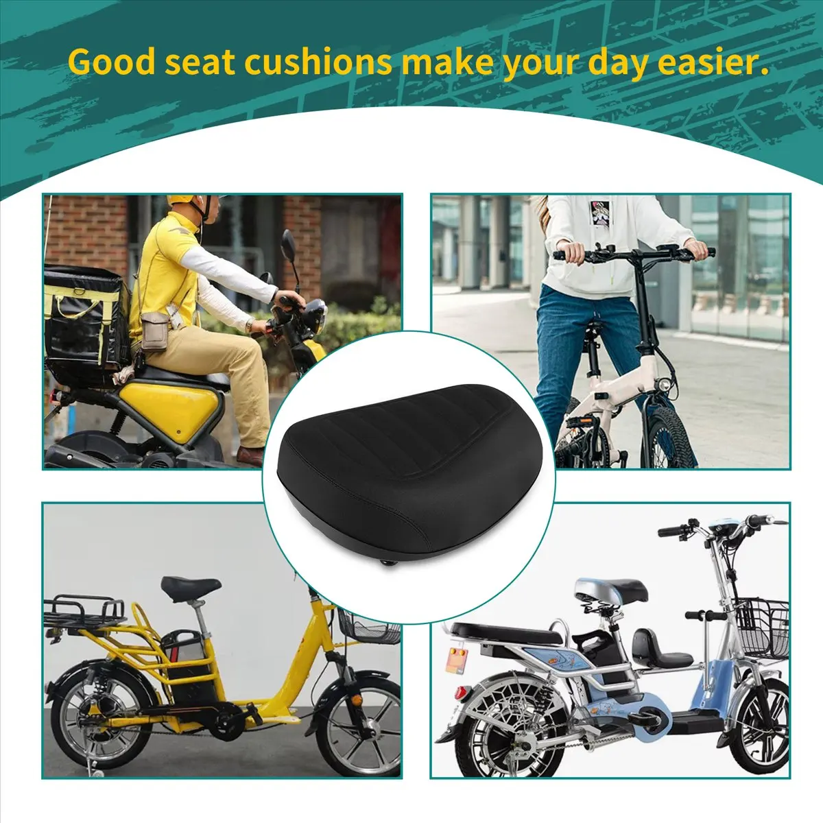 

Сиденье для электрического велосипеда, аккумулятор, автомобильное мягкое седло, подушка для электрического велосипедного сиденья, увеличенное толстое сиденье