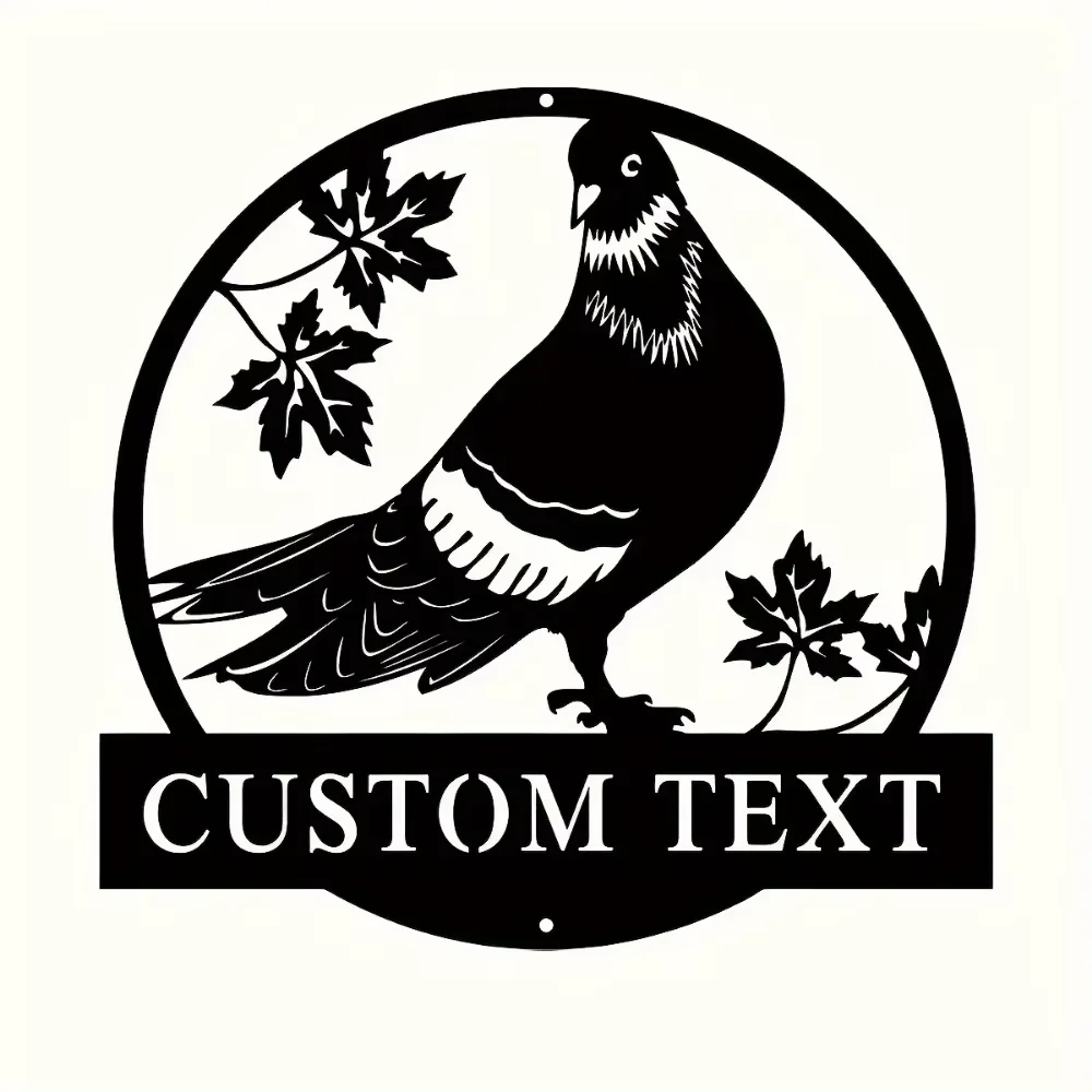 

Exclusive Custom Metal Pigeon Wall Deco. All - Weather, Sturdy for Garden. Ideal Bird - Themed Outdoor Sign.