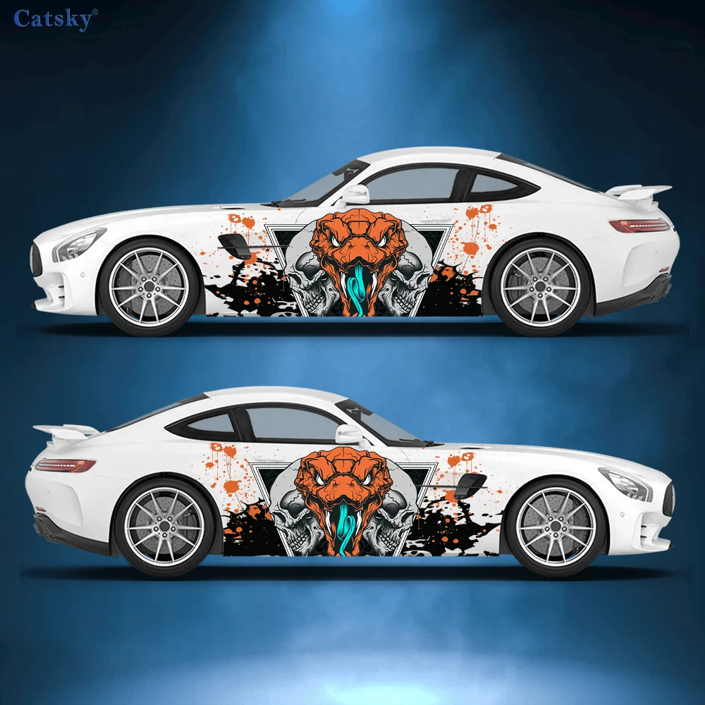 

Snake decal with forked tongue, suitable for cars and trucks, durable, fade-resistant, easy to install and remove - Enhance the