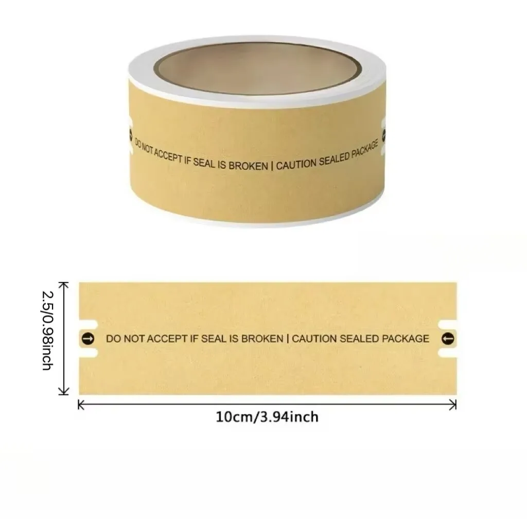 100pcs Self-Adhesive Sealing Stickers, Rectangular Matte Finish,Single-Use Paper Seal Labels for Secure Packaging and Mailing - view 2