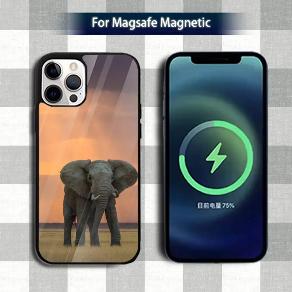 حافظة هاتف ضخمة على شكل فيل على شكل حرف A لهاتف آيفون 13,12,15,17,11,16,14,Pro,Max,Plus,Mini,Magsafe,حافظة شحن لاسلكية مغناطيسية #5