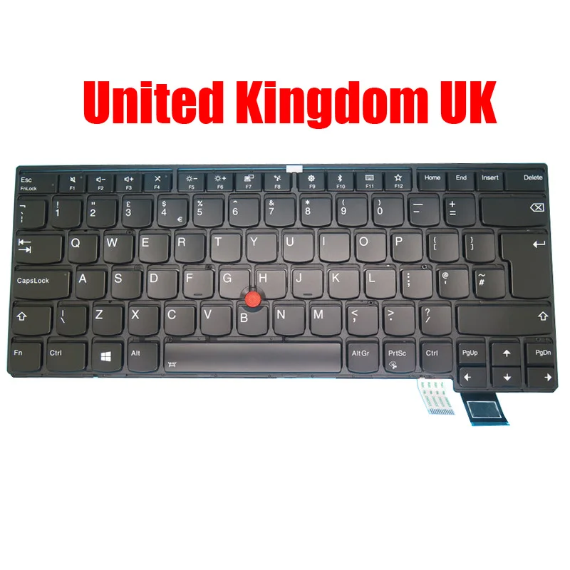 UK US HB Laptop Keyboard For Lenovo For Thinkpad T460P T470P English United Kingdom Hebrew 01EP456 01EP497 With Backlit New