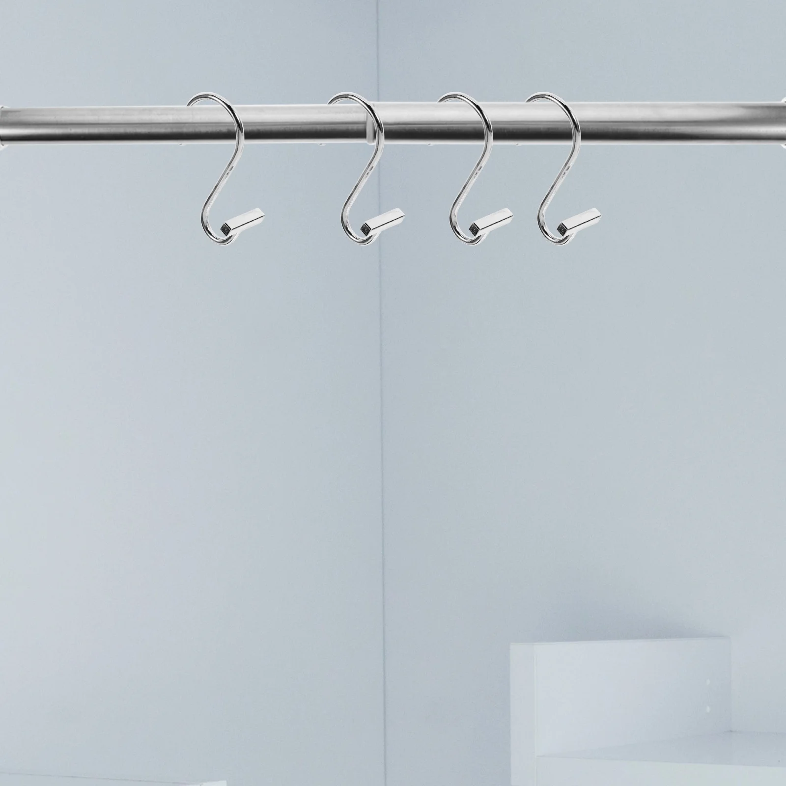 12 قطعة من شماعات ستائر الدش المعدنية بتصميم أنيق، خطافات زخرفية عملية مقاومة للاهتراء لخطافات ستائر الدش المنزلية #6