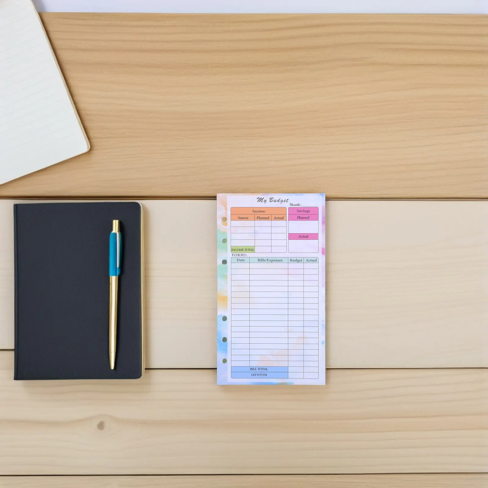 28Sheets A6 Planner Refillable Paper Binder Refills Budget Expense Tracker Inserts Travel Finance Organizer Personal Weekly view 5