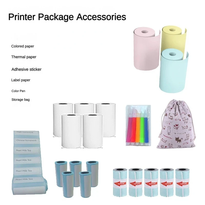 Printing Paper  Thermal Cash Register Paper 57X25 NoDie Wholesale Cross-border Manufacturers Shipping,Mini Pocket Thermal Printe