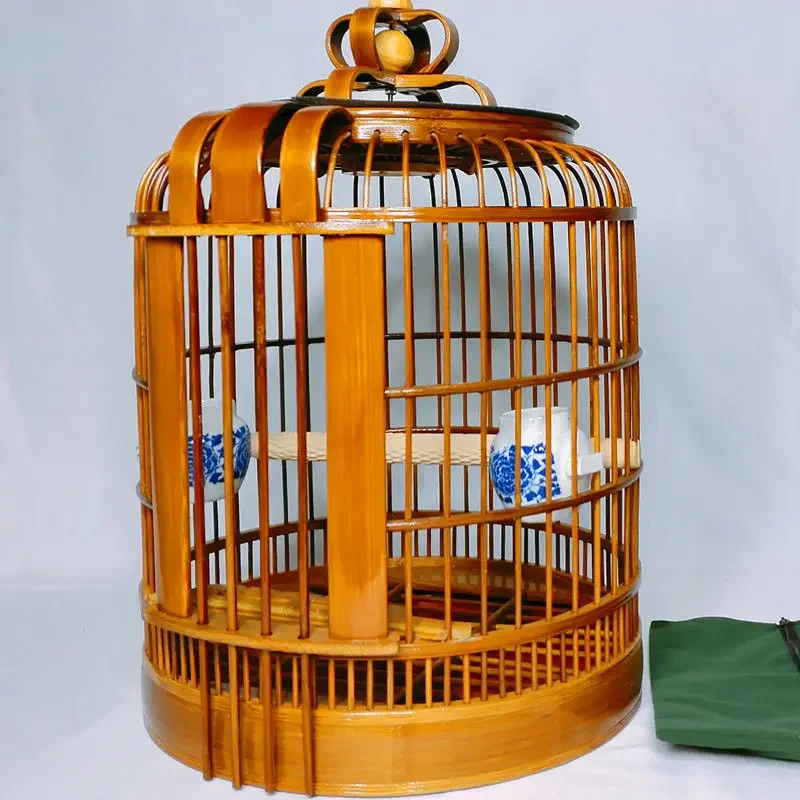 Bird Cage Sichuan Cage Small Size Complete Set of Accessories Bamboo Boutique Sichuan Octopus Bird Cage Large Size