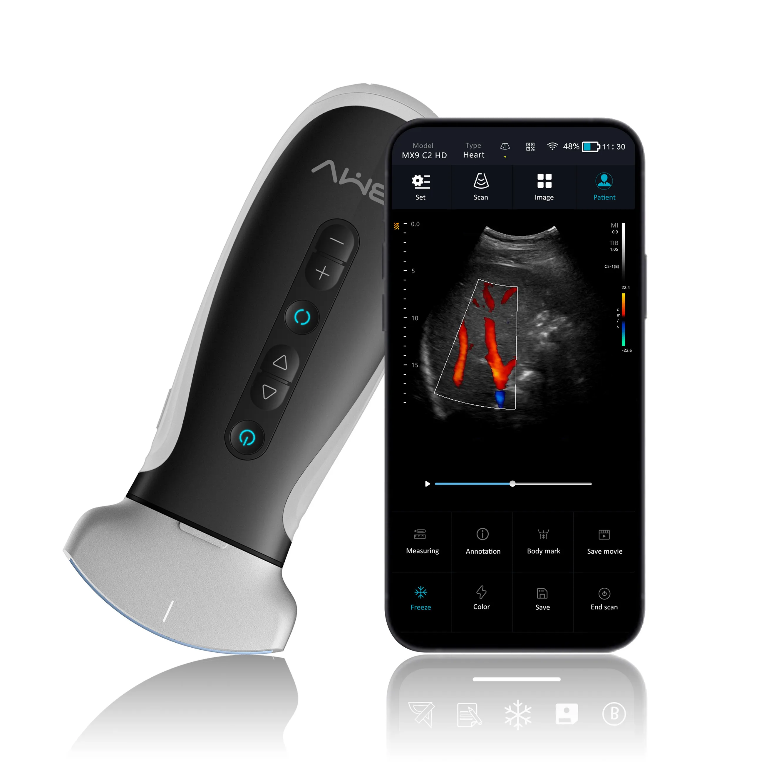 New Arrival USB Ultrasound Scans Convex Linear Ultrasound BMV MX9 wireless probe pocket ultrasound scanner probe wifi